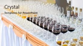  Presentation with wedding banquet table - Presentation enhanced with glasses on the banquet table background and a lemonade colored foreground