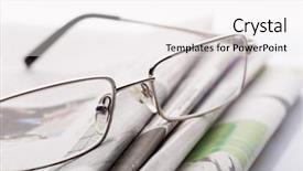  Presentation with newspapers - Colorful presentation enhanced with glasses on the newspapers macro backdrop and a white colored foreground