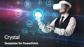  Presentation with political social media - Beautiful presentation design featuring organize lifesize projected social media backdrop and a  colored foreground