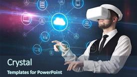  Presentation with social media - Cool new slide deck with organize lifesize projected social media backdrop and a  colored foreground