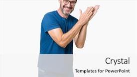  Presentation with age of enlightenment - PPT layouts with glasses over isolated background clapping background and a white colored foreground