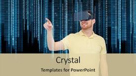  Presentation with artificial intelligence virtual reality - Audience pleasing presentation theme consisting of glasses playing game over binary backdrop and a lemonade colored foreground