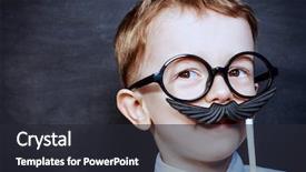  Presentation with father - Presentation consisting of glasses plays with false mustache background and a dark gray colored foreground