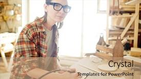  Presentation with eye glasses looking at world - Cool new presentation theme with glasses using nice pyrography burner backdrop and a  colored foreground