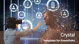  Presentation with composite material glass fiber - Presentation with glasses while touching 3d human background and a tawny brown colored foreground