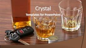  Presentation with alcohol - Slides consisting of glasses with alcohol and car background and a red colored foreground