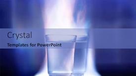  Presentation with alcohol - PPT theme featuring glasses-with-burning-alcohol background and a teal colored foreground