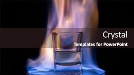  Presentation with alcohol - PPT layouts with glasses-with-burning-alcohol background and a wine colored foreground