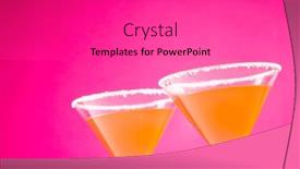  Presentation with sugar beverages - Presentation theme enhanced with glasses-with-cocktail-and-sugar background and a gray colored foreground