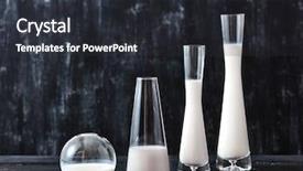  Presentation with milk product - PPT theme consisting of glasses with dairy product milk background and a dark gray colored foreground