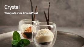  Presentation with ice cream - Amazing presentation having glasses with delicious vanilla ice backdrop and a  colored foreground