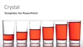  Presentation with different - Amazing slide set having glasses-with-different-level backdrop and a white colored foreground