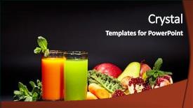  Presentation with fruit vegetable juice - Theme with glasses with fresh vegetable juices background and a black colored foreground