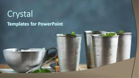  Presentation with mint - Presentation featuring glasses-with-mint-julep background and a ocean colored foreground