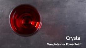  Presentation with red grey - Colorful theme enhanced with glasses with red wines backdrop and a dark gray colored foreground