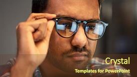  Presentation with night vision - Amazing slides having glasses working at night backdrop and a tawny brown colored foreground