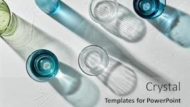  Presentation with glassware - Theme enhanced with glassware-concept-different-glasses background and a light gray colored foreground