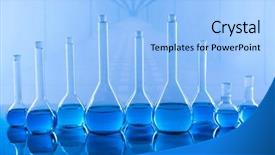  Presentation with beakers - Audience pleasing PPT theme consisting of glassware laboratory beakers science experiment backdrop and a  colored foreground