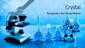  Presentation with beakers - Cool new PPT theme with glassware laboratory beakers science experiment backdrop and a  colored foreground