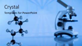  Presentation with beakers - Presentation theme enhanced with glassware laboratory beakers science experiment background and a  colored foreground