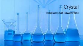  Presentation with beakers - Cool new PPT theme with glassware laboratory beakers science experiment backdrop and a  colored foreground