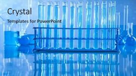  Presentation with beakers - Amazing slide set having glassware laboratory beakers science experiment backdrop and a  colored foreground