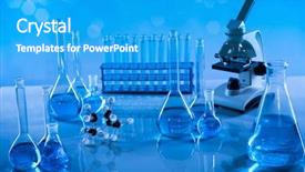  Presentation with beakers - Presentation theme having glassware laboratory beakers science experiment background and a  colored foreground