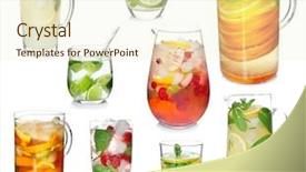  Presentation with glassware - Colorful PPT layouts enhanced with glassware on white background ideas backdrop and a cream colored foreground