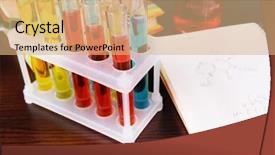  Presentation with chemical - Amazing theme having biological agents - glassware with chemical agent backdrop and a coral colored foreground