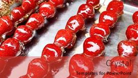  Presentation with china shanghai - PPT layouts consisting of glazed-candied-strawberry-shanghai-china background and a red colored foreground