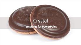  Presentation with chocolate chip cookies - Cool new presentation design with glazing - group of round delicious glazed backdrop and a tawny brown colored foreground