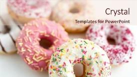  Presentation with junk food - PPT theme with glazing - sweet food junk-food and unhealthy background and a lemonade colored foreground