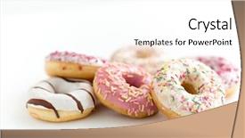  Presentation with junk food - Beautiful presentation design featuring glazing - sweet food junk-food and unhealthy backdrop and a white colored foreground