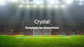 Presentation with football stadium - Beautiful theme featuring gleaming - stadium abstract football backdrop and a gray colored foreground