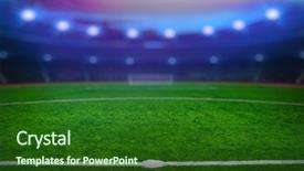  Presentation with green lights - Cool new PPT theme with gleaming - stadium with the bright lights backdrop and a forest green colored foreground