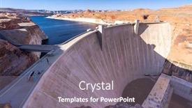  Presentation with arizona desert - PPT theme with glen-canyon-dam-with-lake background and a gray colored foreground