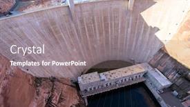  Presentation with water reservoir - Amazing slide set having glen-canyon-dam-with-lake backdrop and a gray colored foreground