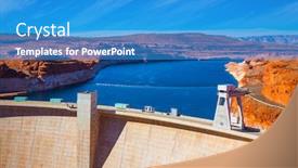  Presentation with dam - PPT layouts consisting of glen-canyon-dam background and a teal colored foreground
