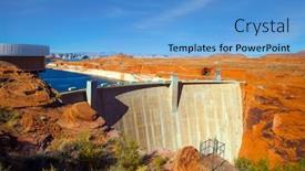  Presentation with mankind - Beautiful presentation theme featuring glen-canyon-dam backdrop and a teal colored foreground
