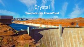  Presentation with powell river - PPT theme enhanced with glen-canyon-dam background and a teal colored foreground