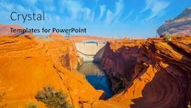  Presentation with dam - Amazing presentation design having glen-canyon-dam backdrop and a light blue colored foreground
