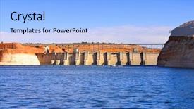  Presentation with utah - Slide deck consisting of glen canyon dam background and a light blue colored foreground