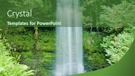  Presentation with ireland - Colorful PPT theme enhanced with glencar-waterfall-county-leitrim-ireland backdrop and a forest green colored foreground