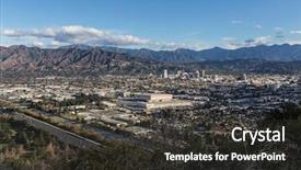  Presentation with downtown los angeles - Colorful theme enhanced with glendale and the san gabriel backdrop and a dark gray colored foreground