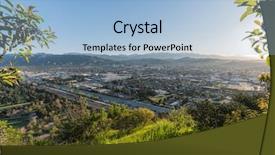  Presentation with downtown los angeles - Slides enhanced with glendale and the san gabriel background and a light blue colored foreground