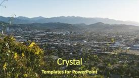  Presentation with downtown los angeles - Slide set enhanced with glendale and the san gabriel background and a tawny brown colored foreground