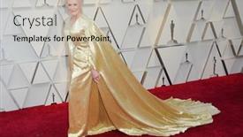  Presentation with awards - Slides having glenn-close-at-the-91st background and a soft green colored foreground