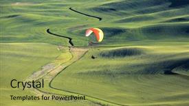  Presentation with rolling hills - Presentation theme consisting of gliders - glider on rolling hills background and a yellow colored foreground
