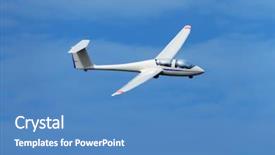  Presentation with blue sky - Audience pleasing presentation design consisting of gliders - image of a glider up backdrop and a teal colored foreground