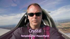  Presentation with glider - Theme featuring gliders - man inside the cockpit background and a tawny brown colored foreground